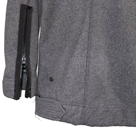 Lululemon Moto Asymmetric Zip Fleece Sweatshirt Jacket Grey - Picture 8 of 8